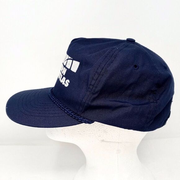 Vintage Western Atlas Large Rope Adjustable Leather Strapback Trucker Hat Cap - Picture 3 of 8